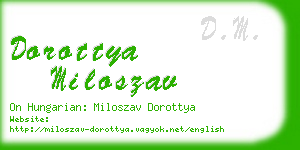 dorottya miloszav business card